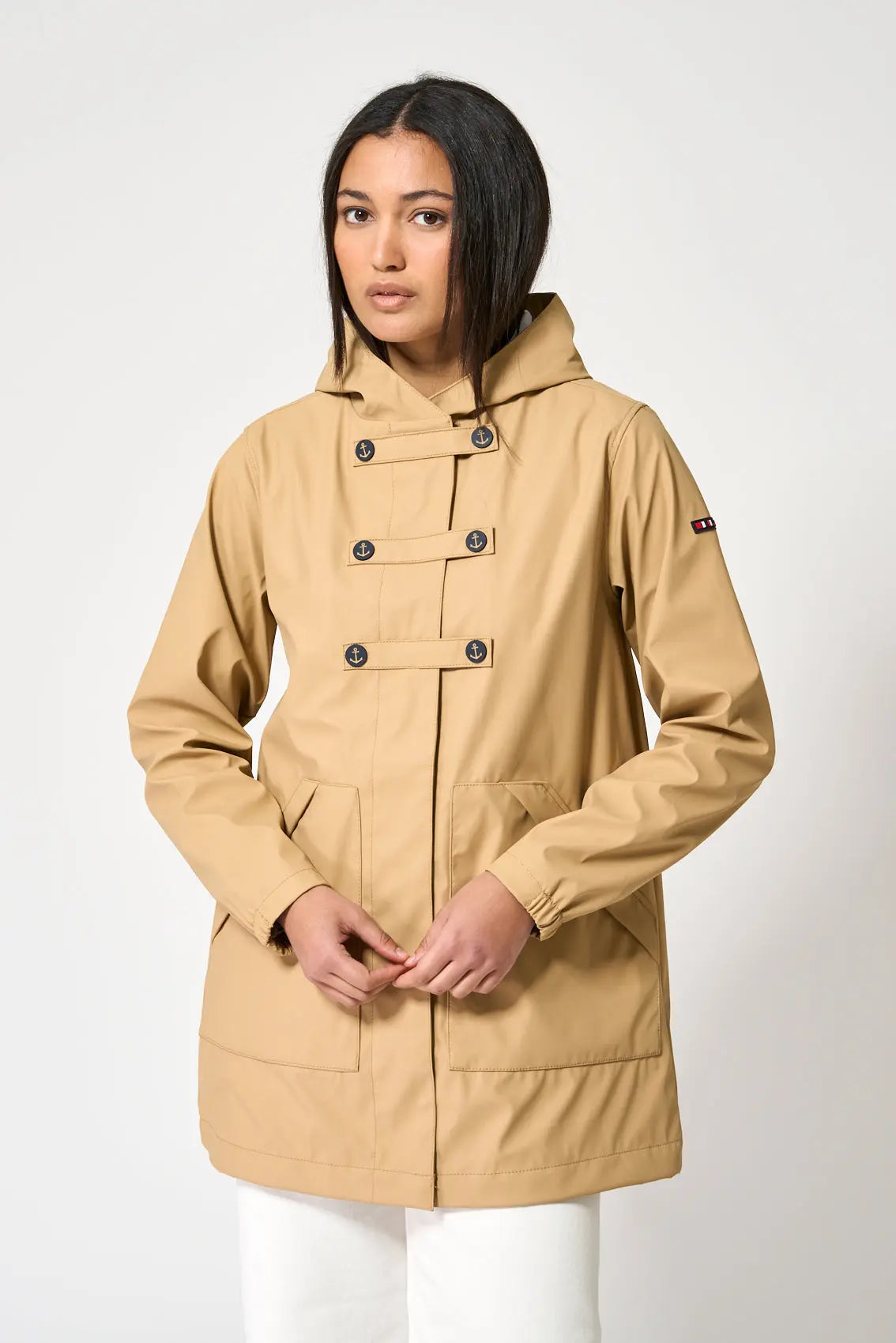 Sailor raincoat with anchor details