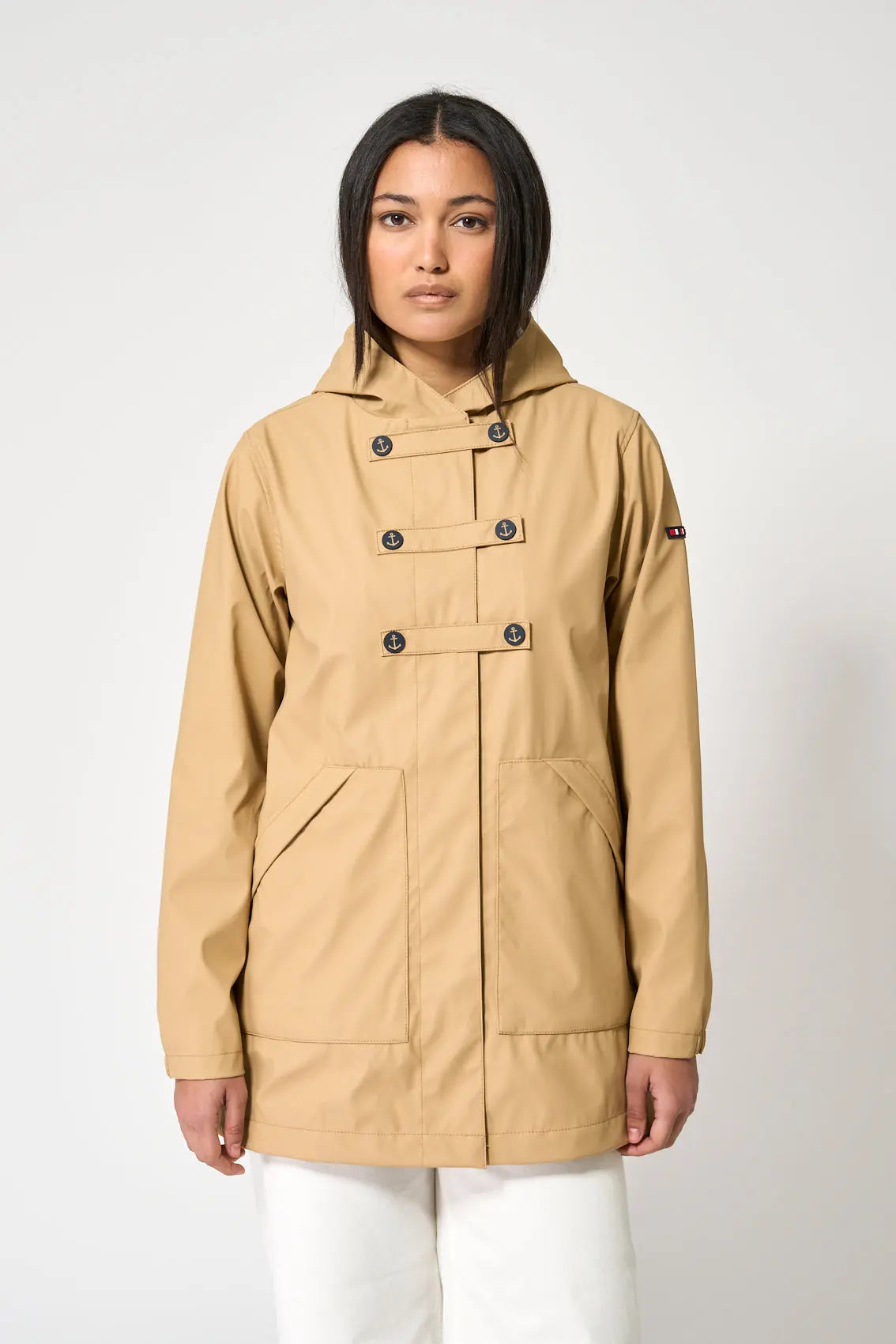 Sailor raincoat with anchor details