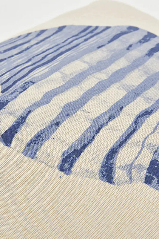 Cojín en algodón con caracola estampada