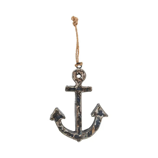 Colgante ancla en chapa reciclada bidones - D7076 Batela