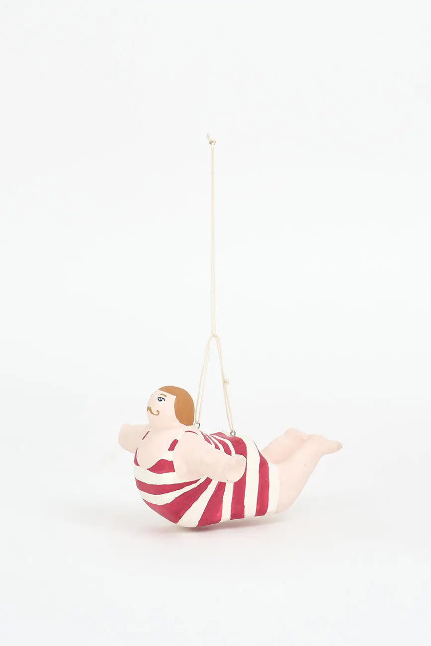 Colgante bañista de papel maché . Decoración marinera