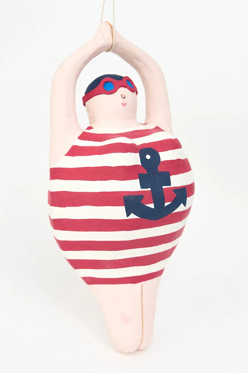 Colgante de bañista en papel maché - Batela
