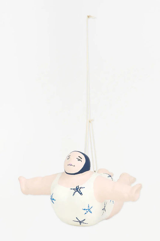 Colgante de bañista hecho de papel maché - Decoración náutica