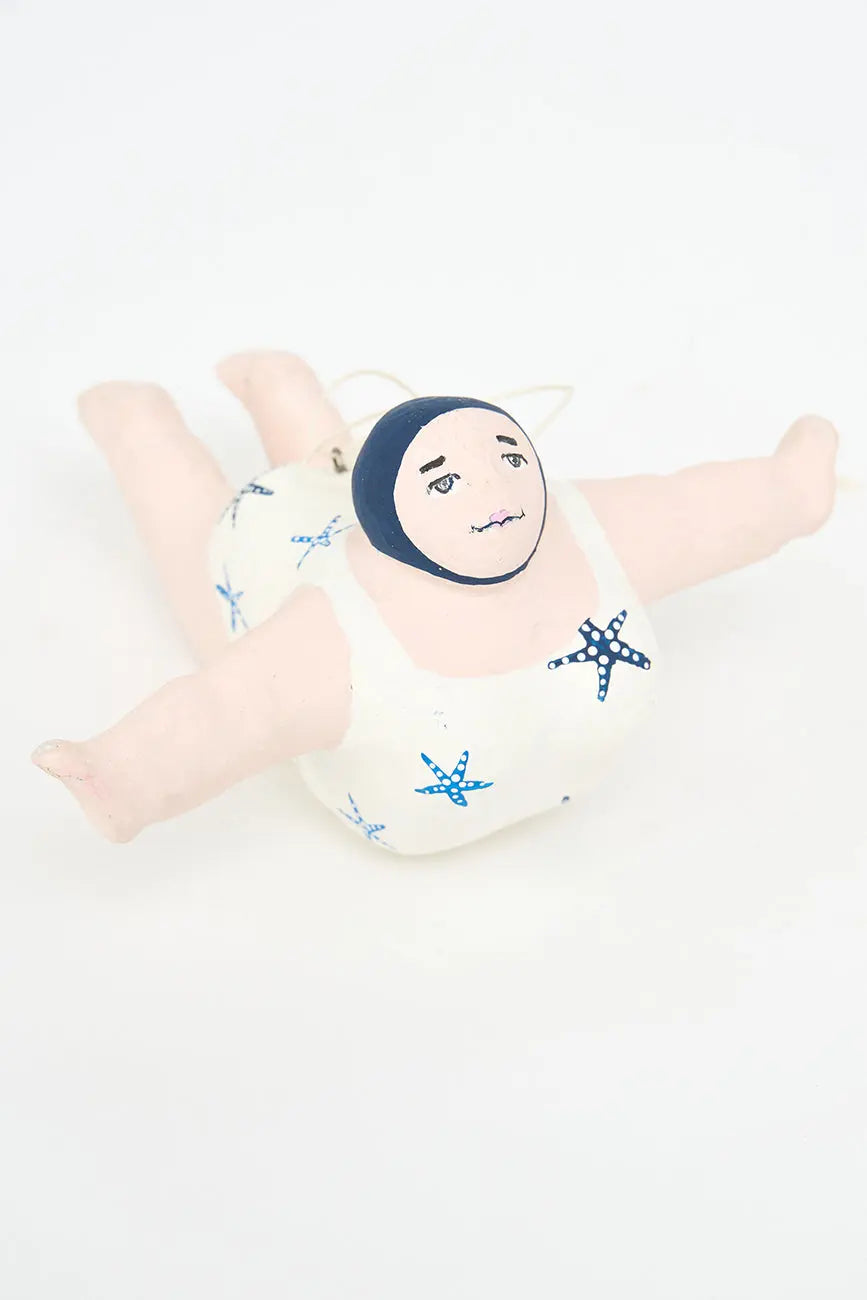 Colgante de bañista hecho de papel maché - Decoración náutica