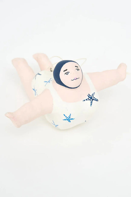 Colgante de bañista hecho de papel maché - Decoración náutica