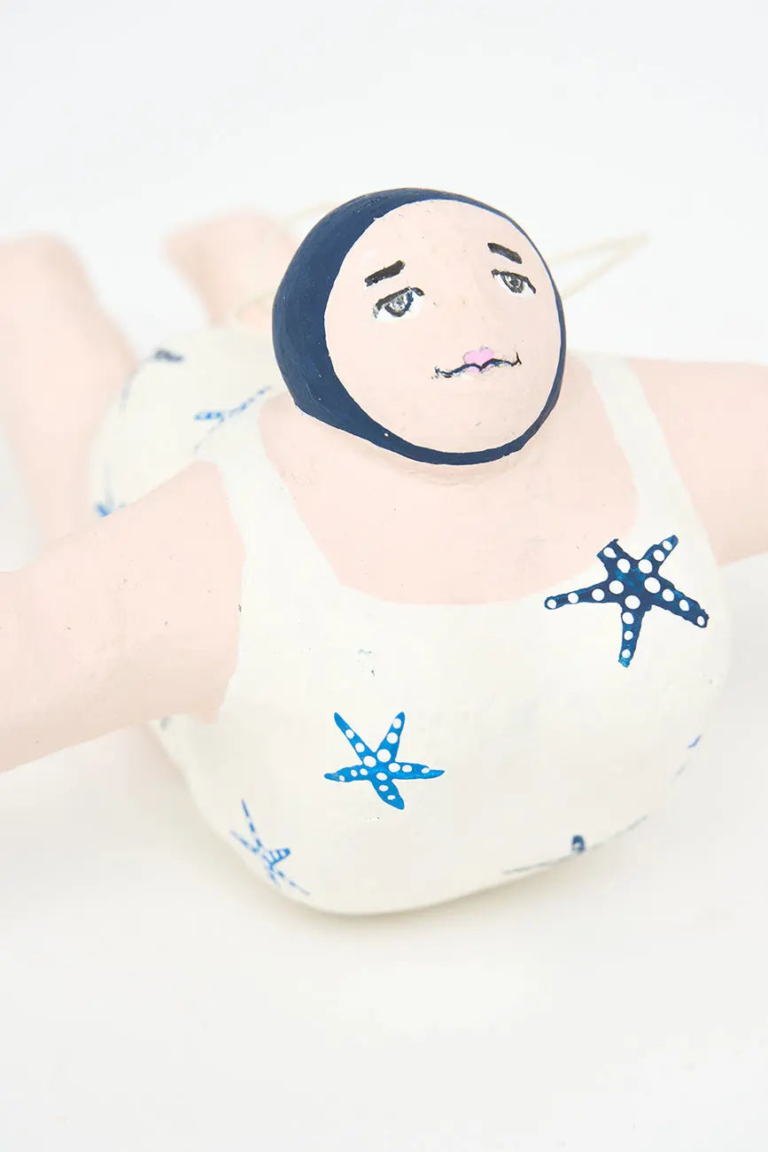 Colgante de bañista hecho de papel maché - Decoración náutica