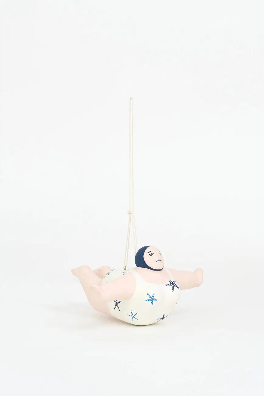 Colgante de bañista hecho de papel maché - Decoración náutica
