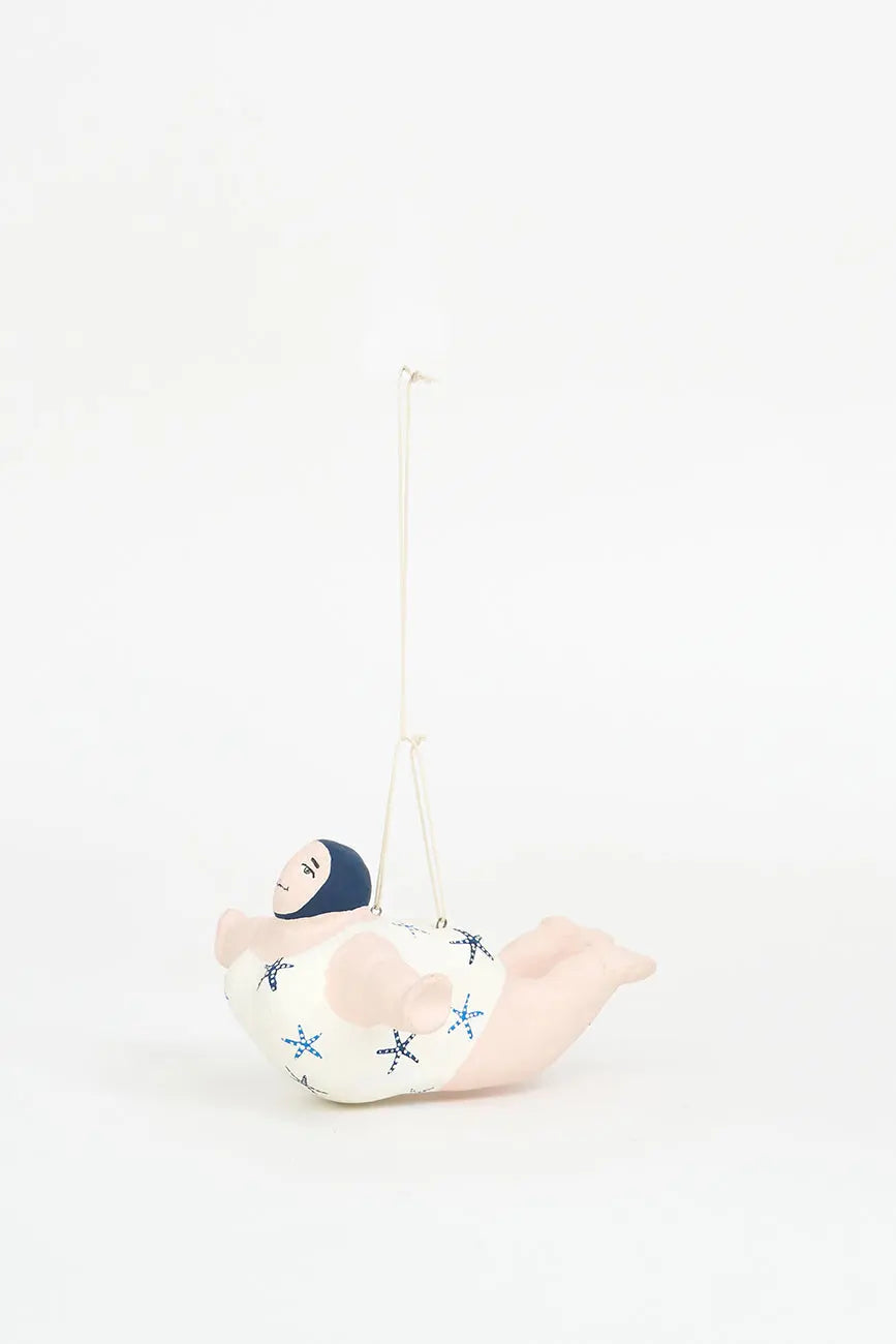 Colgante de bañista hecho de papel maché - Decoración náutica