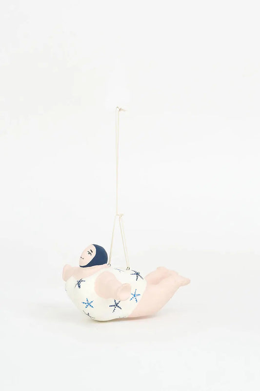 Colgante de bañista hecho de papel maché - Decoración náutica