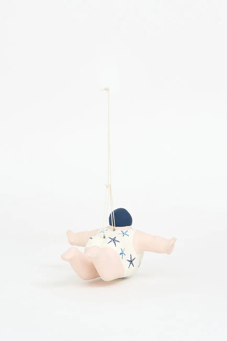 Colgante de bañista hecho de papel maché - Decoración náutica