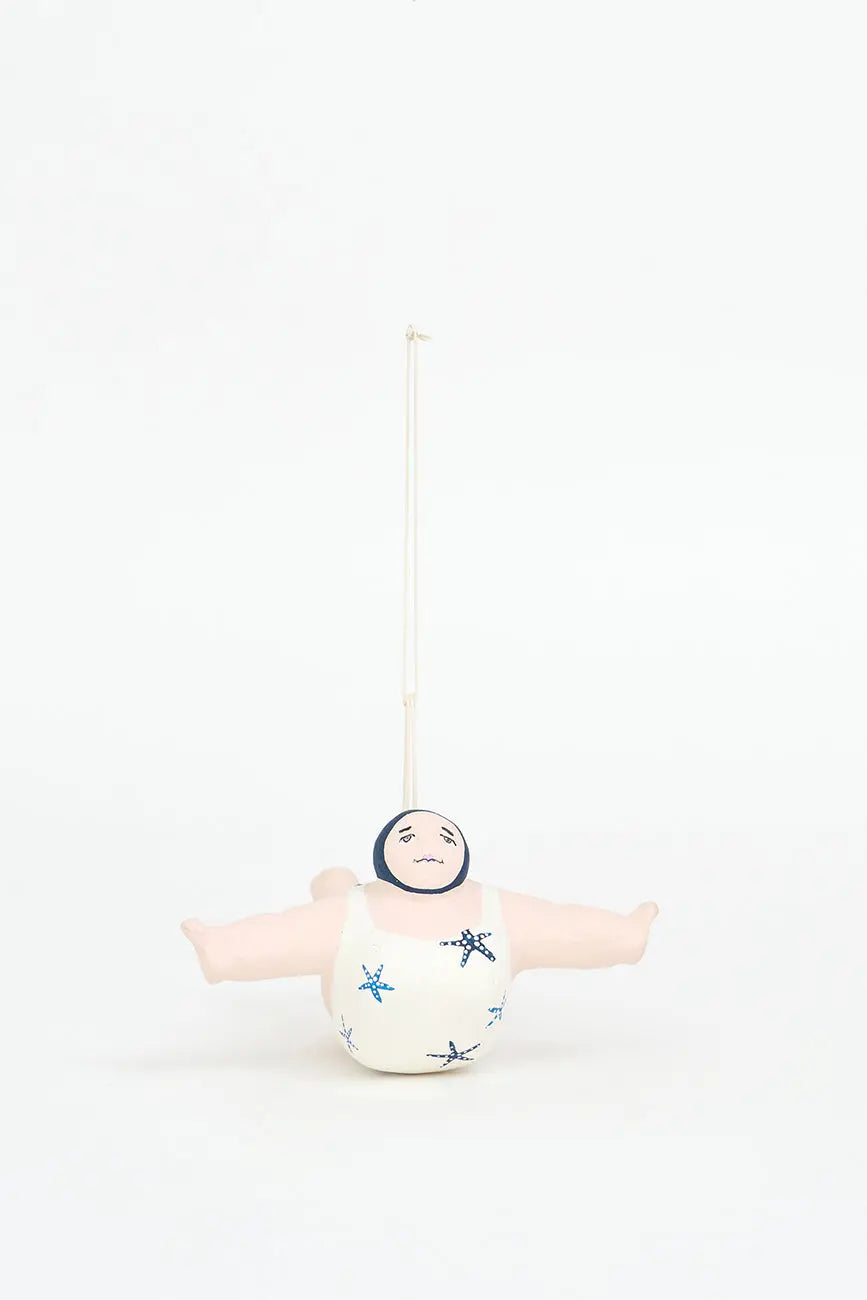 Colgante de bañista hecho de papel maché - Decoración náutica