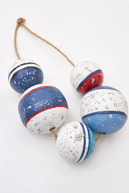 Colgante de boyas de madera grandes