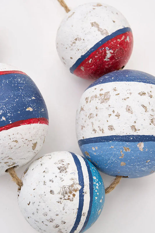 Colgante de boyas de madera grandes