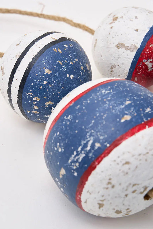 Colgante de boyas de madera grandes