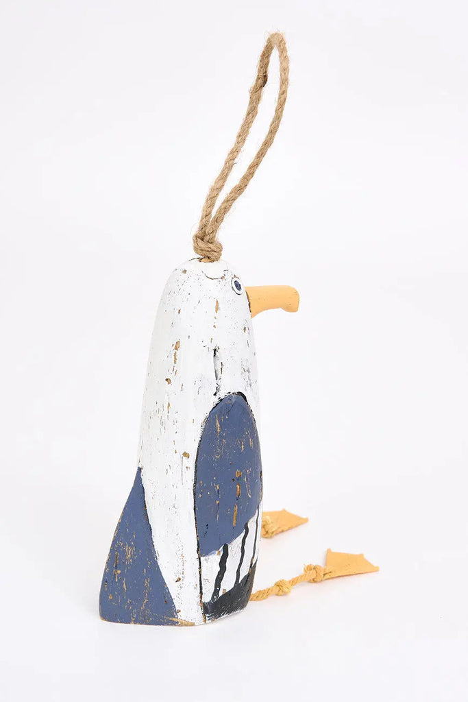 Colgante de madera con forma de gaviota - Decoración Marinera
