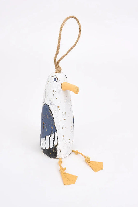 Colgante de madera con forma de gaviota - Decoración Marinera