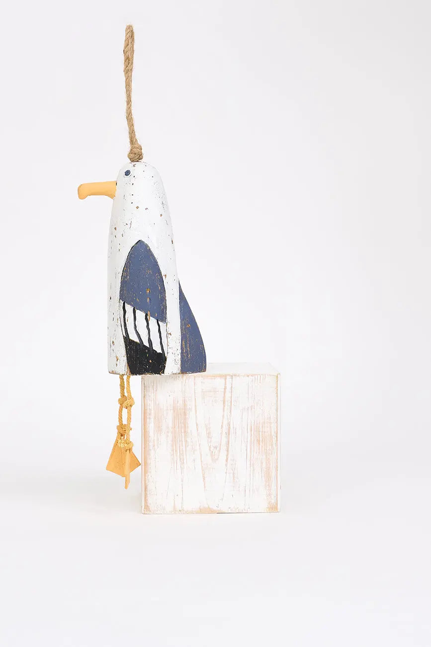 Colgante de madera con forma de gaviota - Decoración Marinera