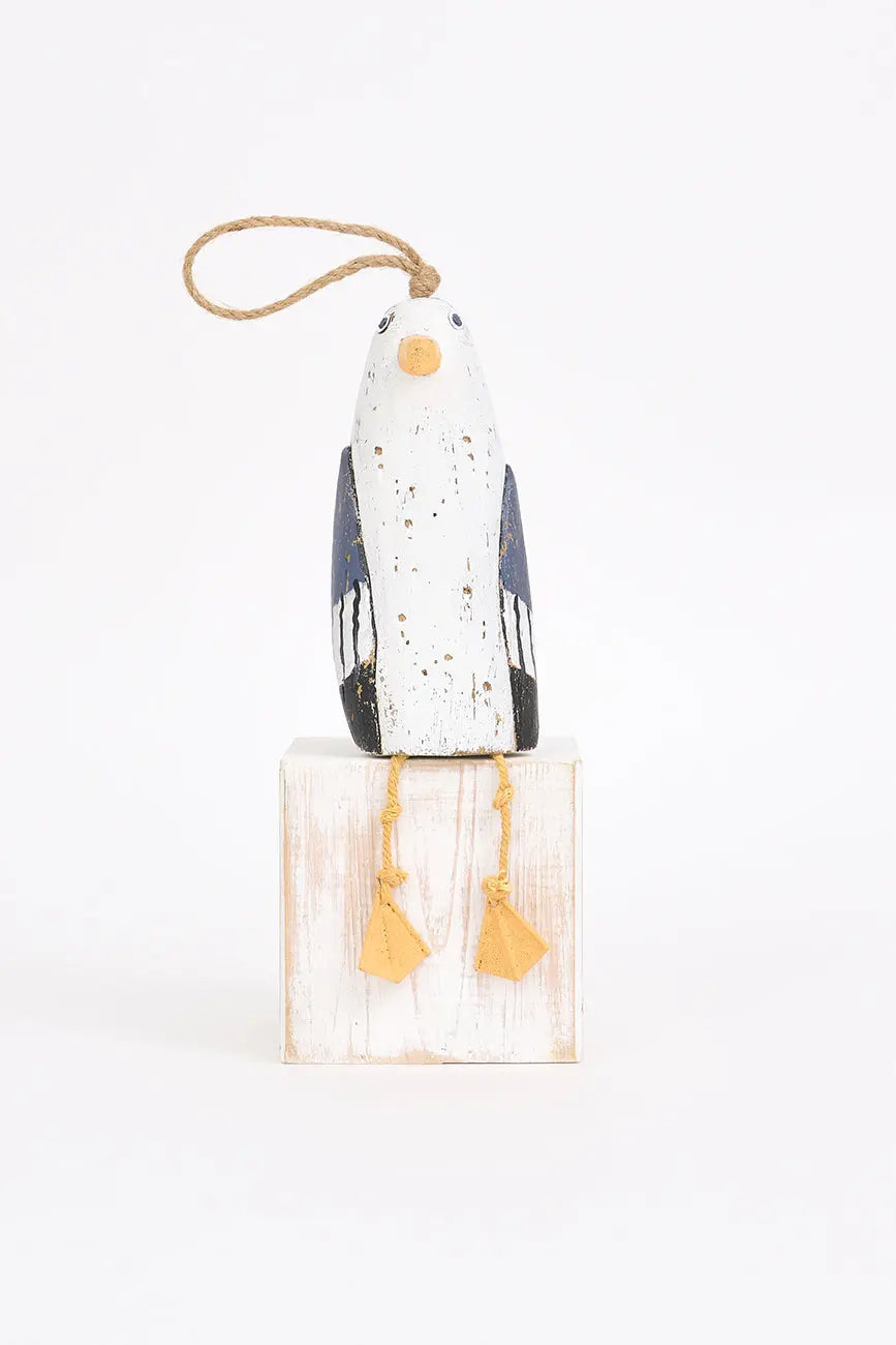 Colgante de madera con forma de gaviota - Decoración Marinera