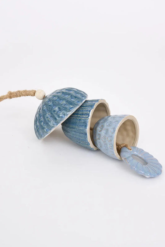 Colgante decorativo conchas fabricado en gres - Decoración marina