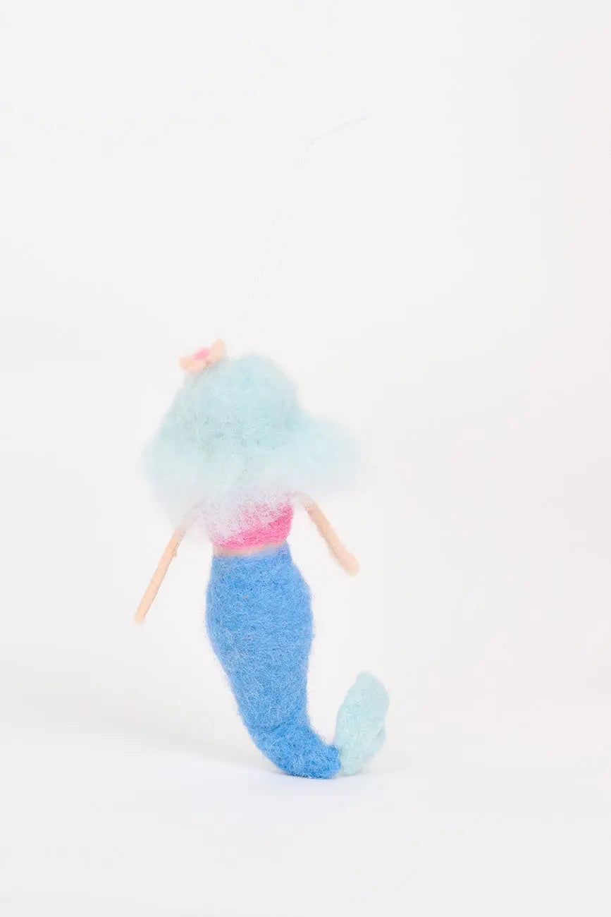 Colgante árbol navidad en fieltro sirena