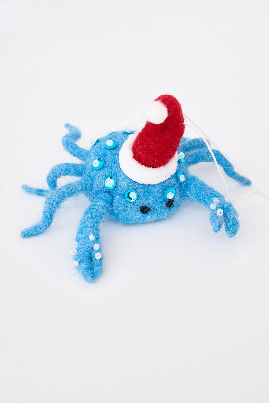 Colgante navidad en fieltro pulpo santa