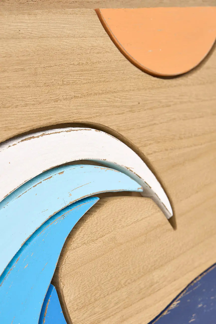 Cuadro de madera con paisaje marino