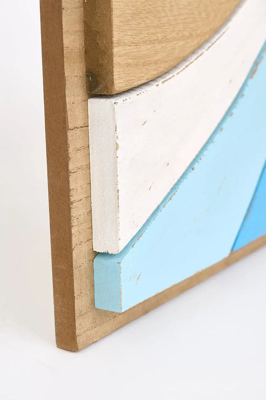 Cuadro de madera con paisaje marino