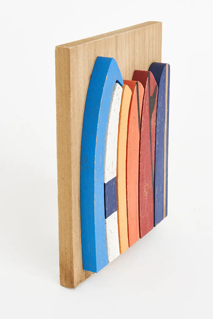 Cuadro de madera con tablas de surf - BATELA SURF