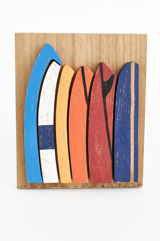 Cuadro de madera con tablas de surf - BATELA SURF