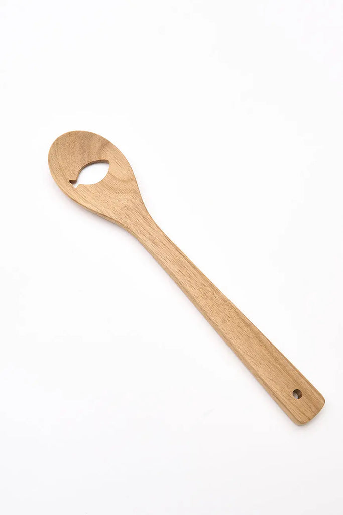 Cuchara de madera decorativa con pez