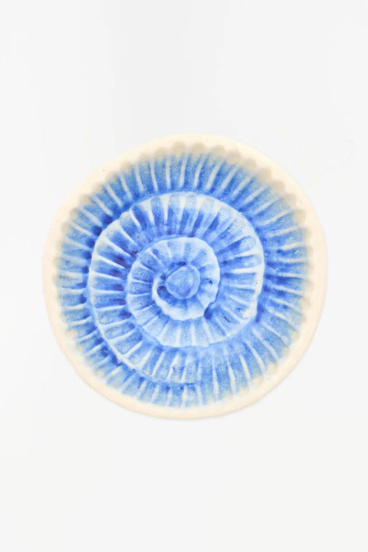 Bol de gres con una caracola pintada - BATELA