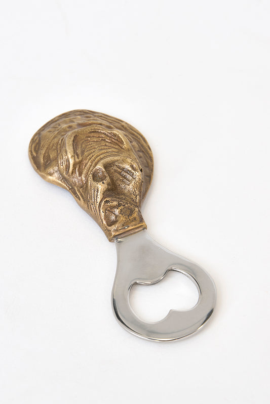 Decorative aluminum oyster bottle opener