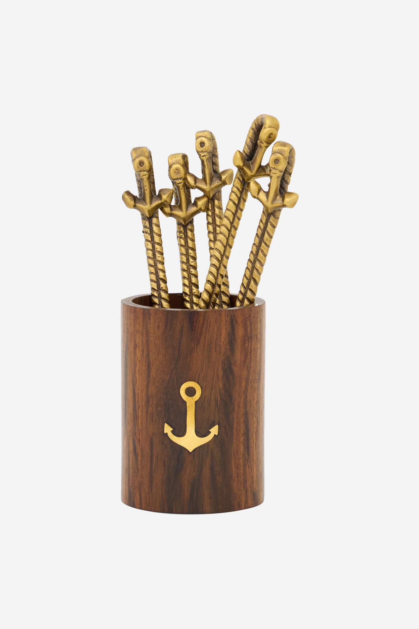 Pinchos cocktail ancla set 6 con cubo