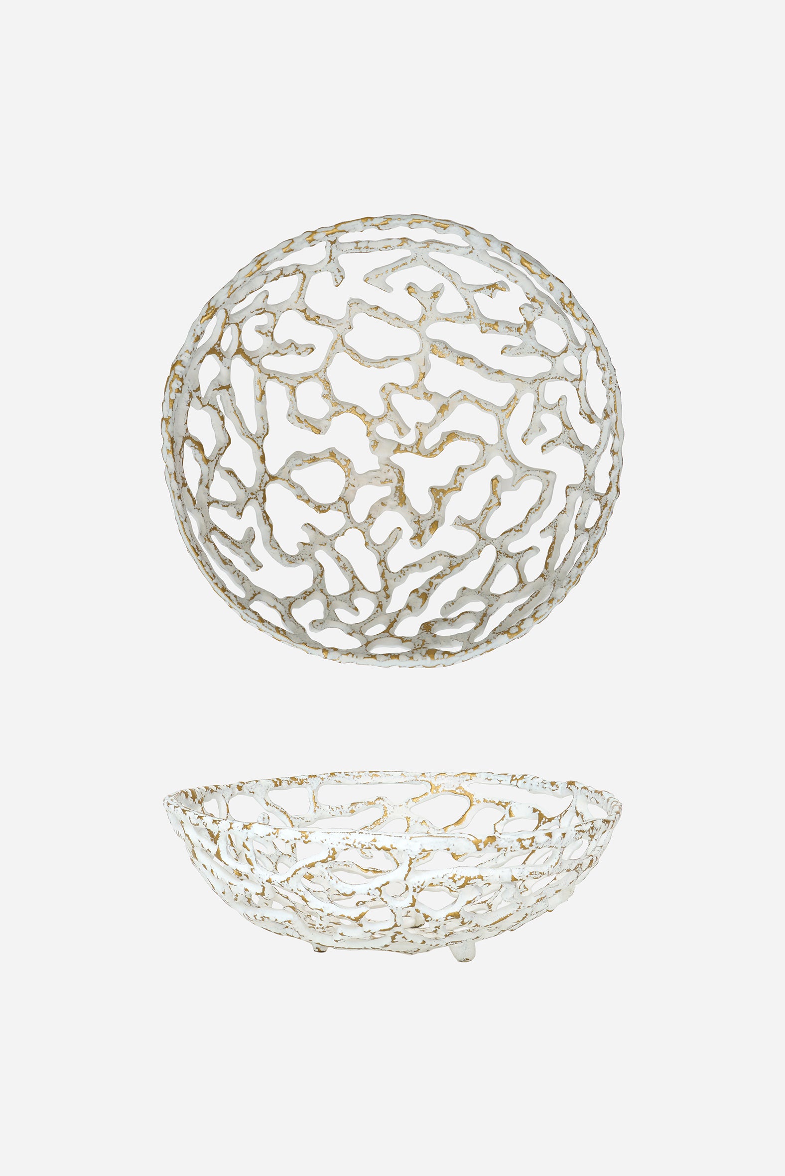 Coral aluminum bowl