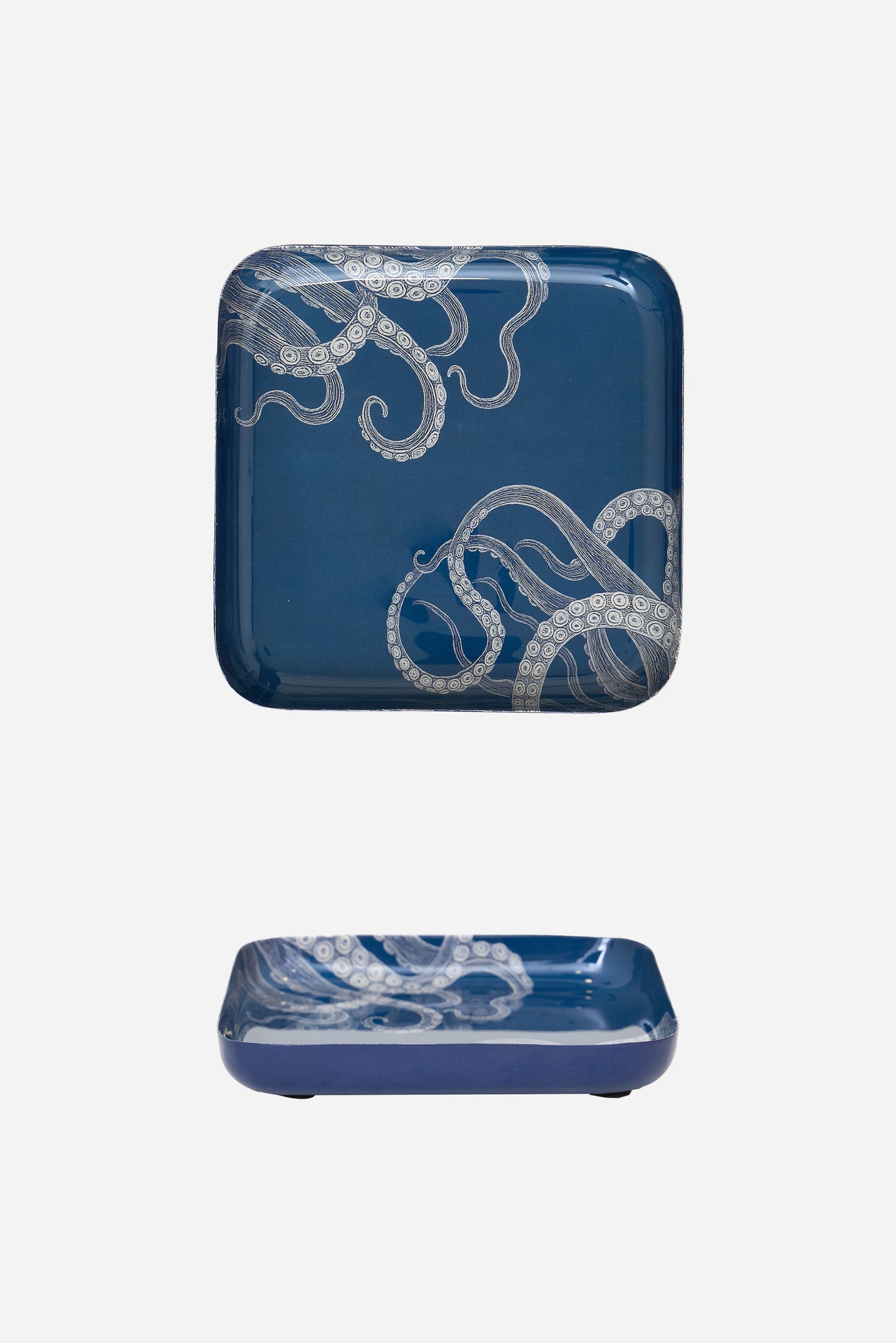 Bandeja metal pulpo formato cuadrado