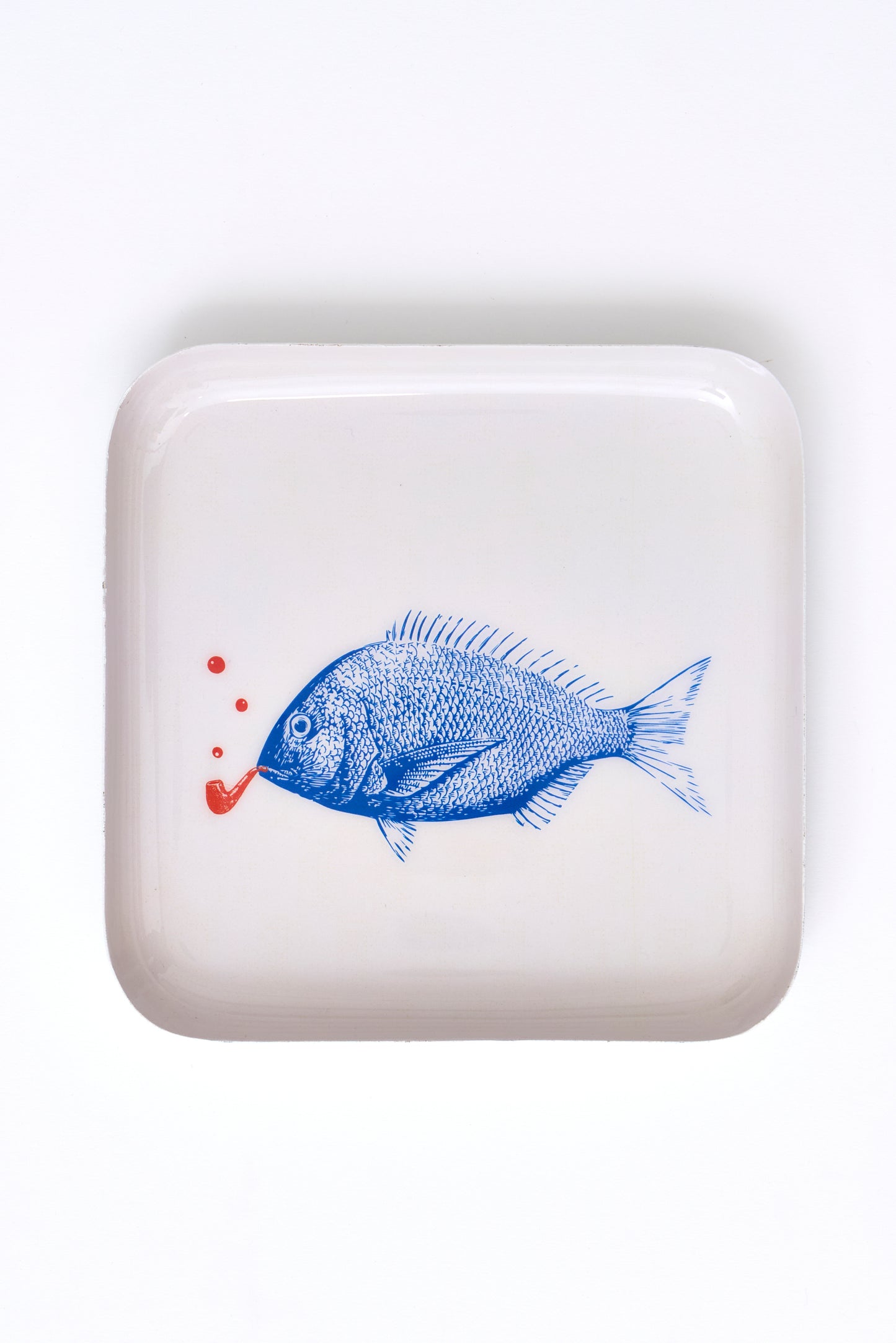 Bandeja metal pez ilustrado