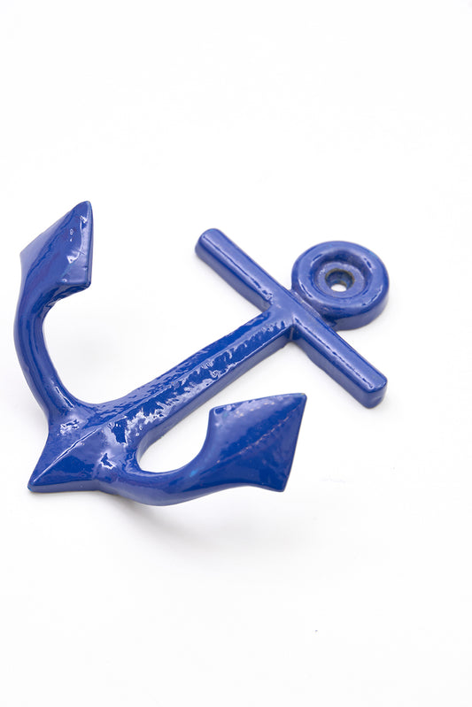 Blue lacquered anchor coat rack - D846A