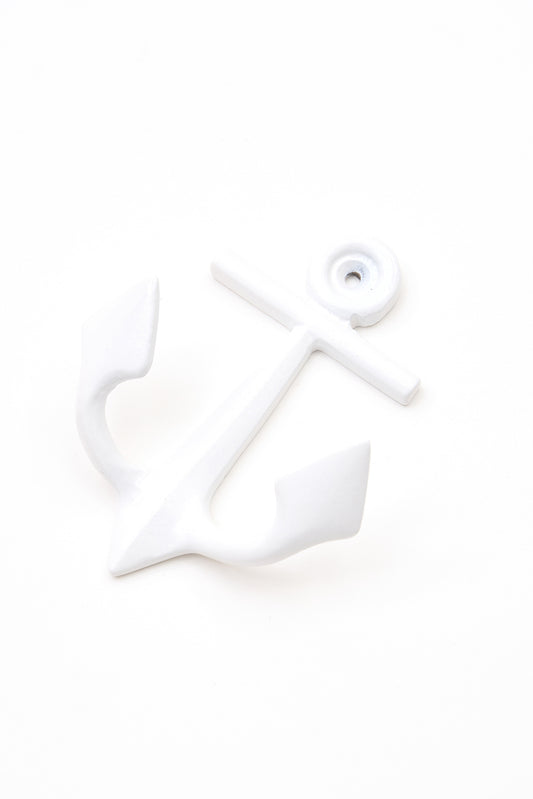 White lacquered anchor coat rack - D846B