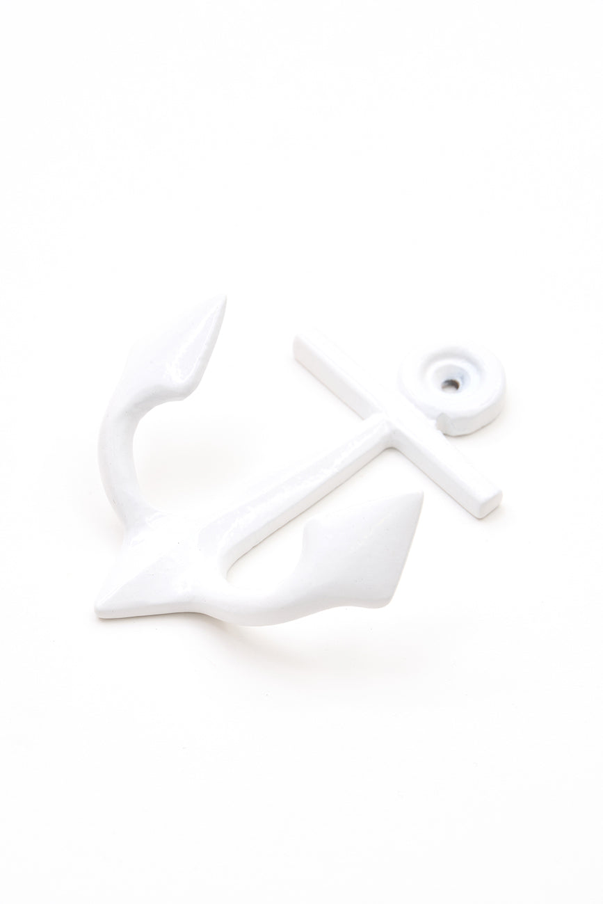 Perchero ancla lacado en blanco - D846B