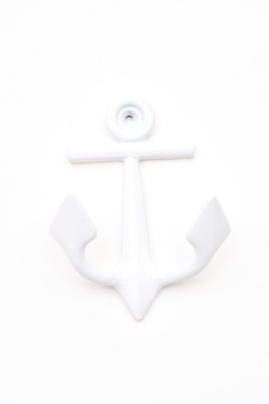 Perchero ancla lacado en blanco - D846B