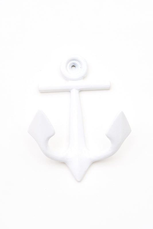 White lacquered anchor coat rack - D846B