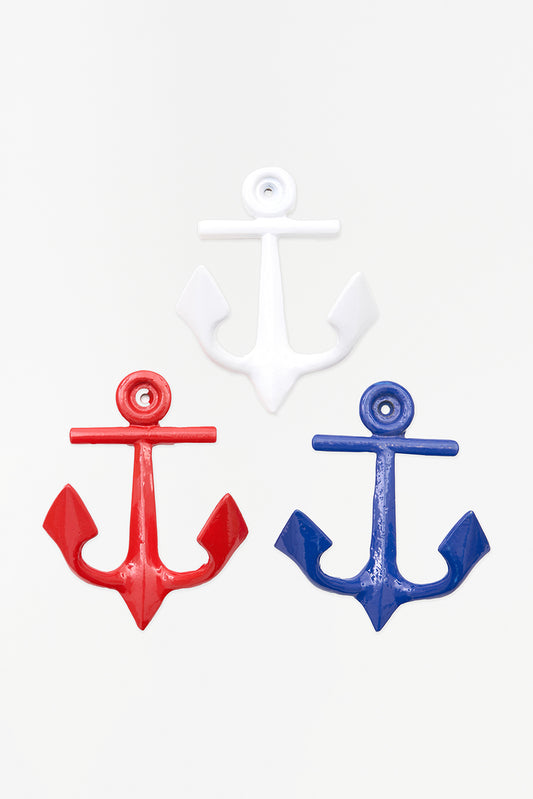 Blue lacquered anchor coat rack - D846A