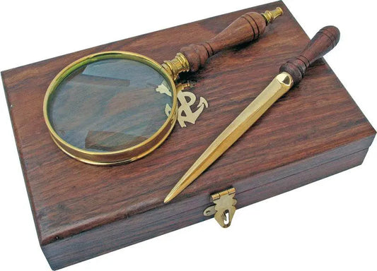 Set abrecartas y lupa con su estuche - D895 Batela