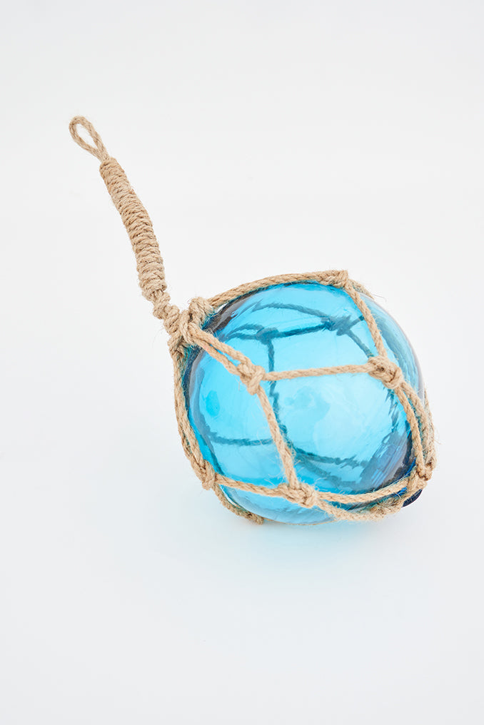 Flotteur rond en verre bleu ciel