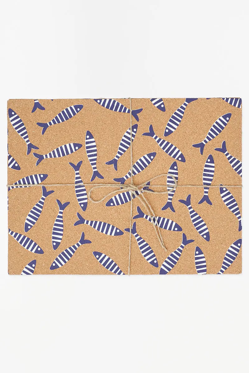 Set de 4 Salvamanteles de corcho peces - D1333 Batela