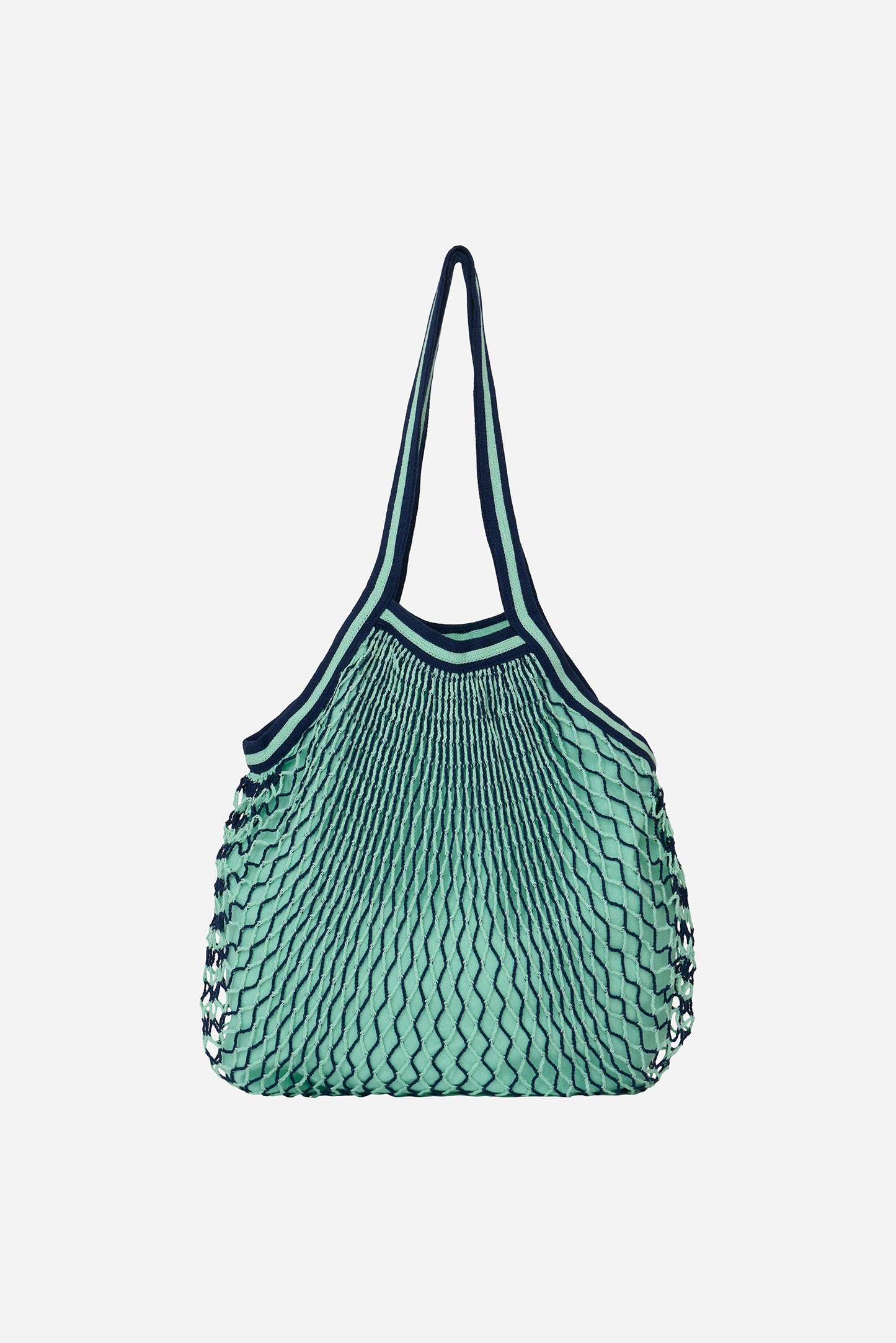 Two-tone recycled cotton mesh bag