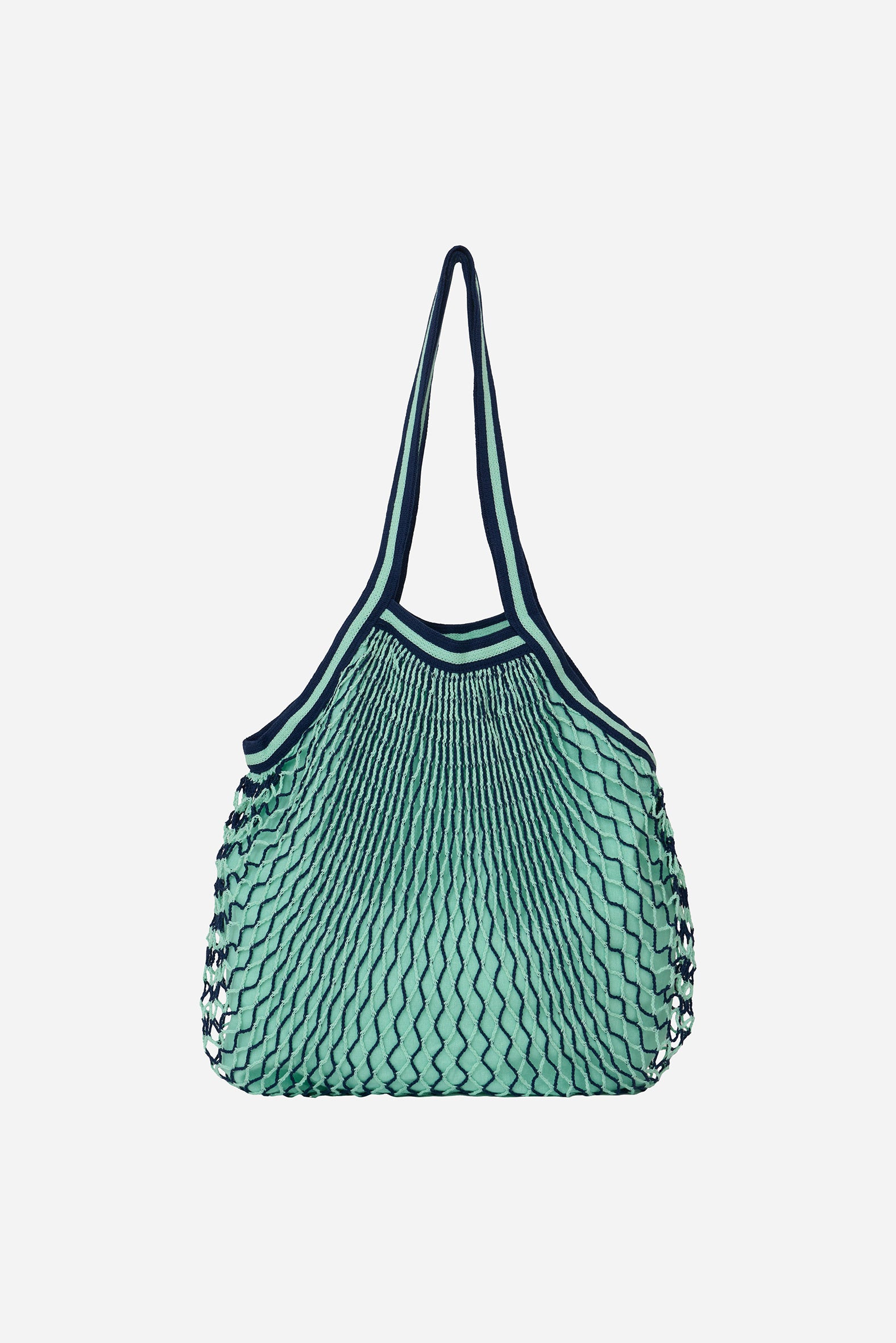 Two-tone recycled cotton mesh bag