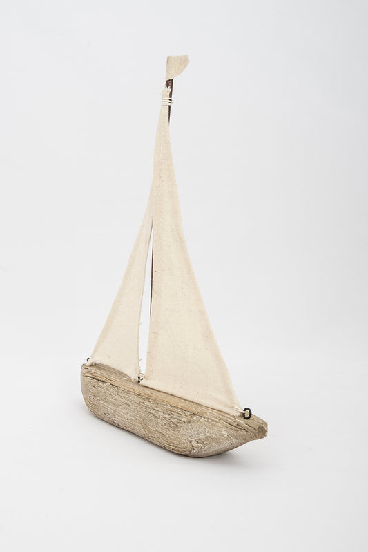 Small wooden and cloth sailboat - D1762