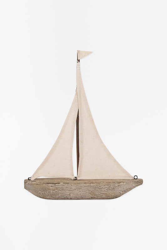 Small wooden and cloth sailboat - D1762