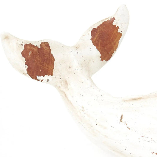 Cachalote blanco en resina envejecida - D1916 Batela